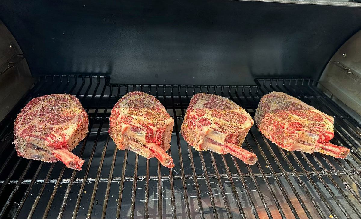 Dry-Aged Beef Tomahawk Rib Steaks 2 pounds – Peterson Craft Meats